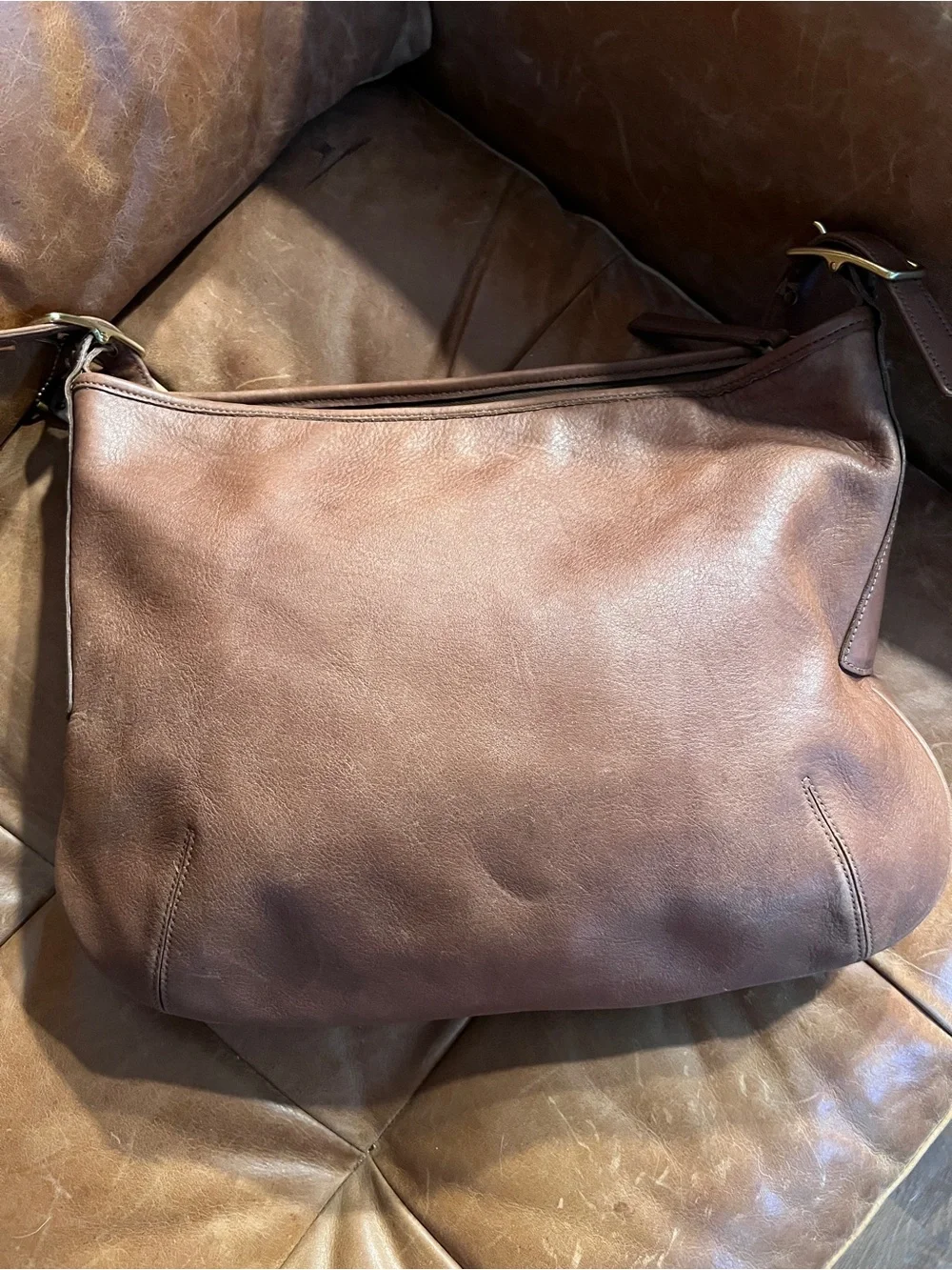 Coach 9213 Legacy East Medium Hobo in Saddle Made in the United States